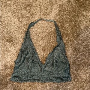 Aerie Lace Bralette in Dark Green